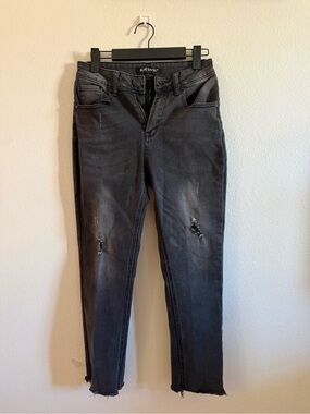 Blue Savvy Black Distressed Skinny Jeans for Women